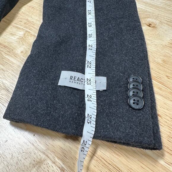 Kenneth Cole Reaction NWT Men's Raburn Wool Blend Top Coat Size 38R Dark Gray - Picture 11 of 11